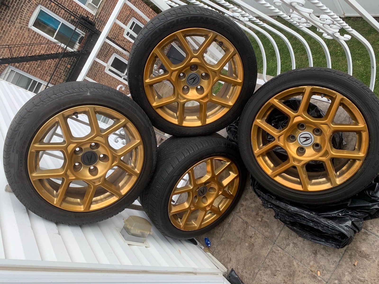 Acura TL Type S Wheels (Custom powder coated 24KT gold color)