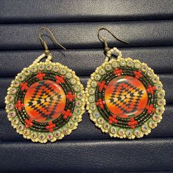 Beaded Native American Earrings Authentic
