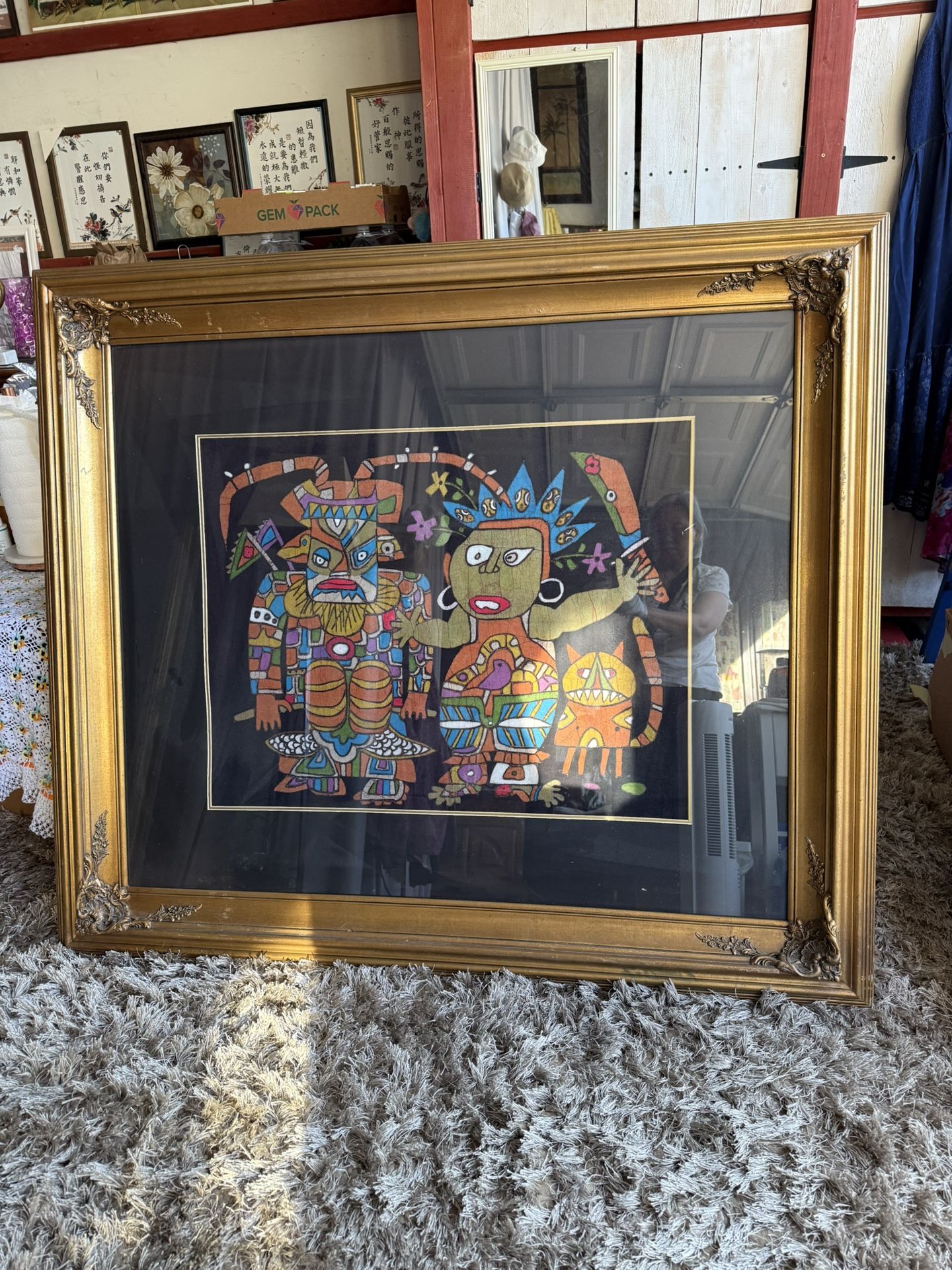 Antique Batik Paint Yunnan Ethics Minorities