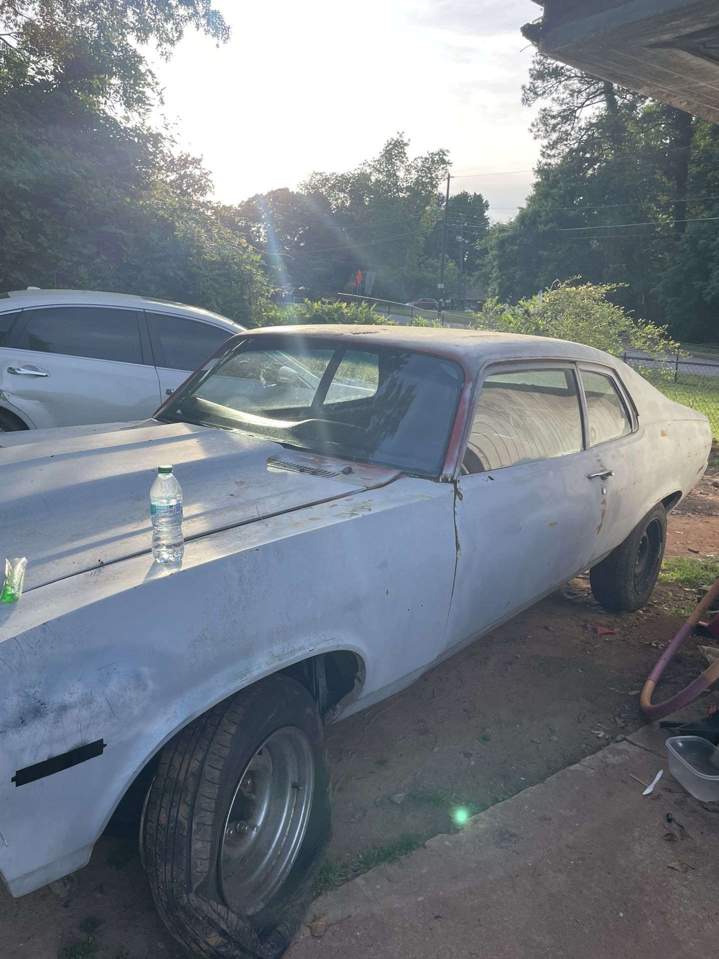 “RARE 1973 SS NOVA HATCHBACK CAMPER ROLLER, READY FOR WHATEVER MOTOR”