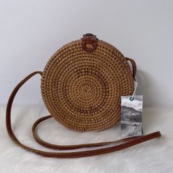 Handmade in Vietnam, Brown Woven Round bag