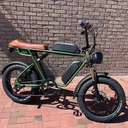 NEW! Electric Bike, Full Suspension, 750 Watt, Up To 85 Miles Distance, 33MPH, Dual Rider, Black Or Green 