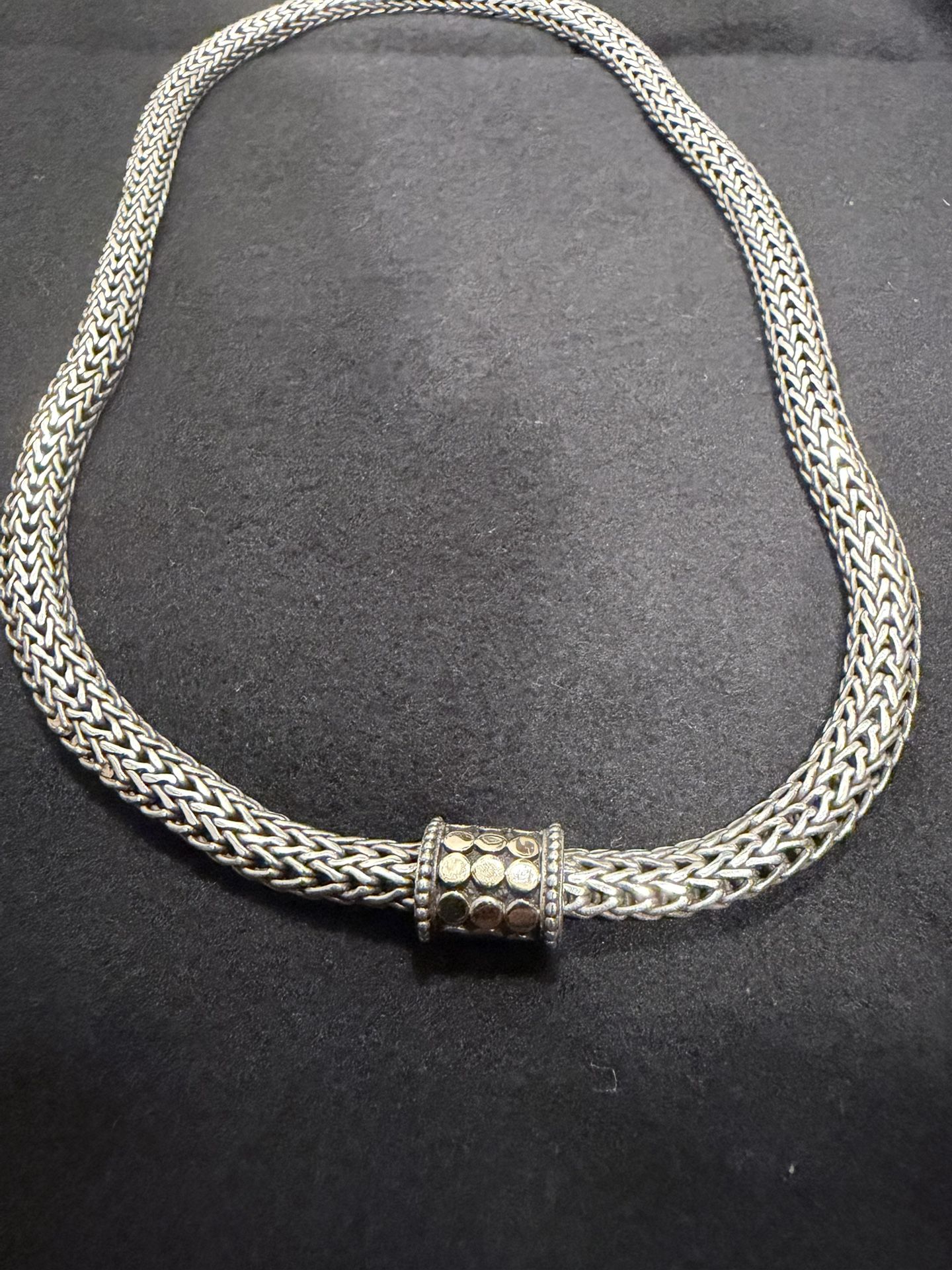 John Hardy Classic Dot Chain Authentic 10 mm (925 ss and 18k yellow gold)