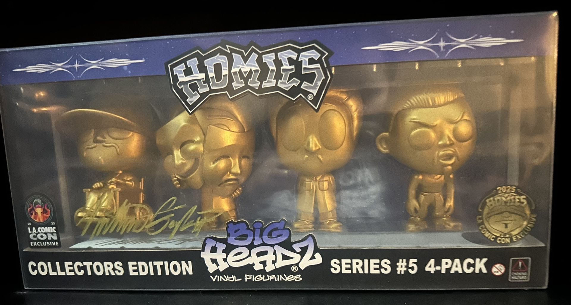 Homies Big Headz Gold LA Comic Con 2025 Exclusive #8/50 Signed By Anthony Gonzales