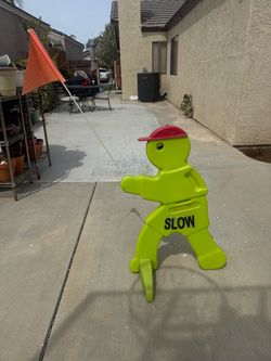 Slow Down Kids at Play Safety Sign Figure