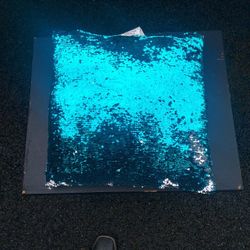 Sequin Color Change Pillow Teal And Silver