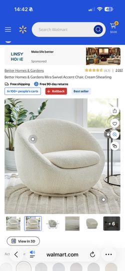 Two Cream Sherpa Chairs