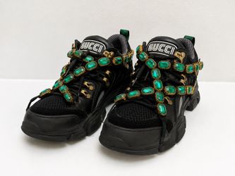 Flashtrek Black Crystal Embellished Sneakers