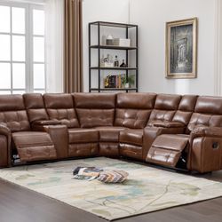 $1049!!! Jacob Saddle Reclining Sectional