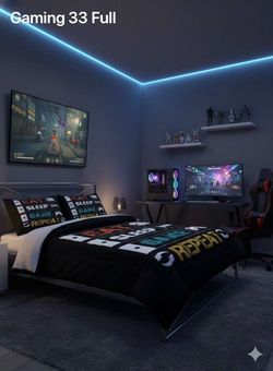 Gaming Comforter for Boys Teen,Game Contoller Bedding Set for Kids,Down Alternative for All Season,Gamer Home Decor for Boys Comforter Set