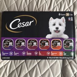 Cesar Wet Dog Food Classic Loaf in Sauce Grilled Chicken, Filet Mignon, Porterhouse Steak, Beef, Chicken & Liver and Turkey Variety Pack 3.5 oz. Easy 