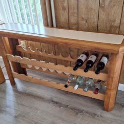Custom-made 4 Oak Tables with Corian Insert