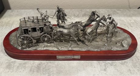 1976 Western Heritage Pewter Sculpture "Holdup!" by Gordon Phillips (7251/9500)