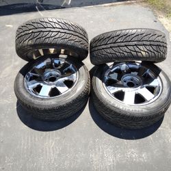 Nice Set (4)  General  G Max Tire 235x50x17  With CHROME RIMS