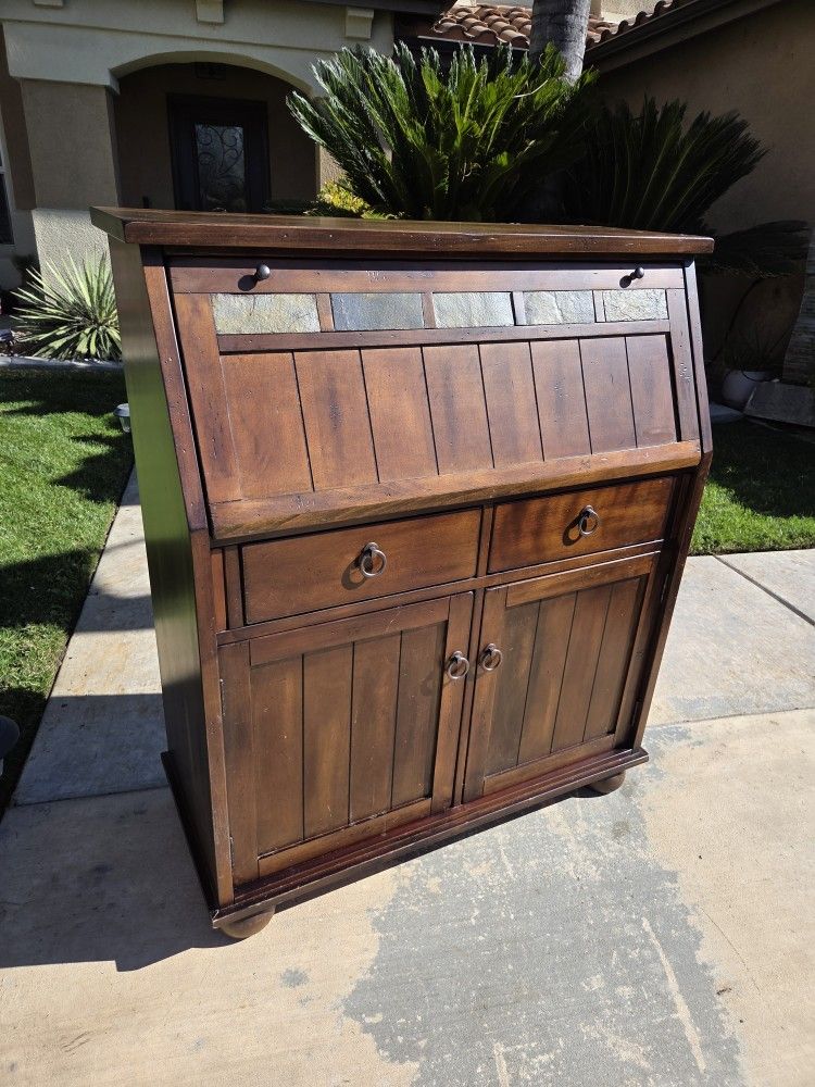 Wood desk/cabinet/secretary