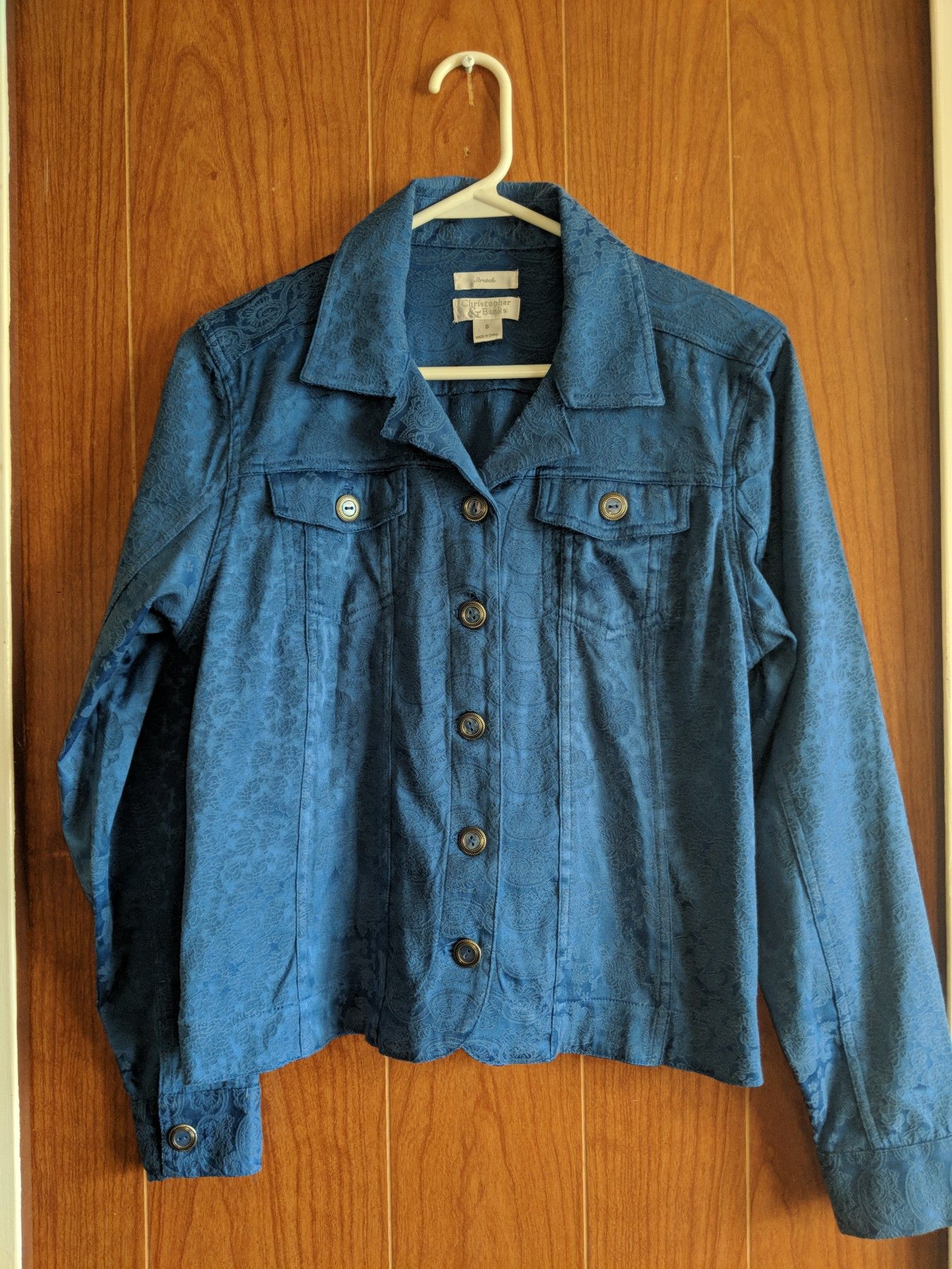 size small Christopher and Banks Jean Jacket