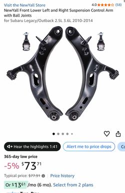 NewYall Front Lower Control Arm Set with Ball Joints