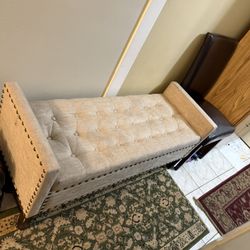 Ottoman With Storage Bench  50”L,22”H , 18”w