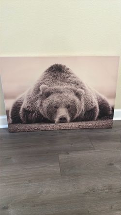 Large Bear Canvas Wall Art Print