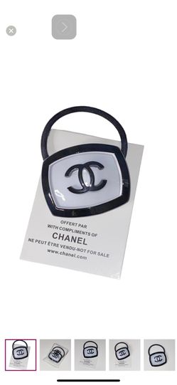 Chanel Acrylic Logo Hair Tie Hair Accessories New 