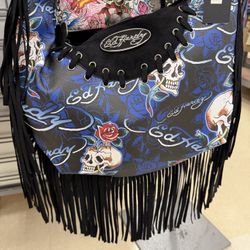 Blue Ed Hardy Tassel Bag 