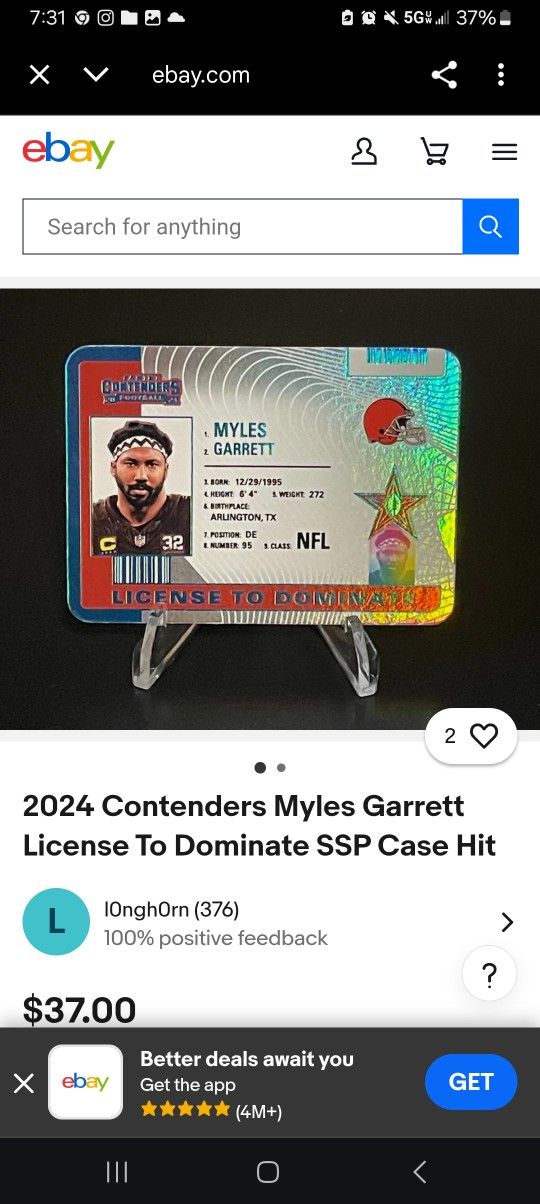 2024 Myles Garrett Licence To Dominate