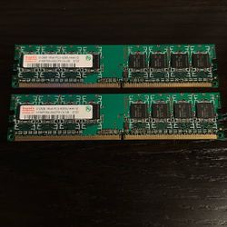 2x Hynix 512mb DDR2 PC2-4200U RAM - Legacy Compatible