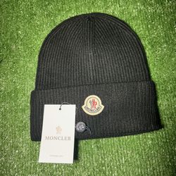 Moncler Wool  Beanie Black