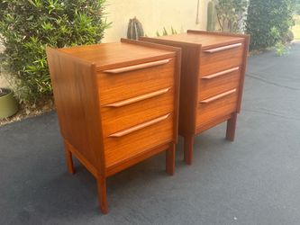 Danish modern teak nightstands