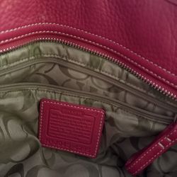 Coach Legacy Leather Tote – Raspberry Pink – Style 1295