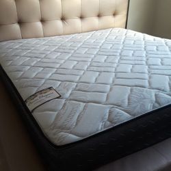 NEW KING PLUSH PILLOW TOP MATTRESS WITH BOX SPRING ♨️ Bed frame is not available