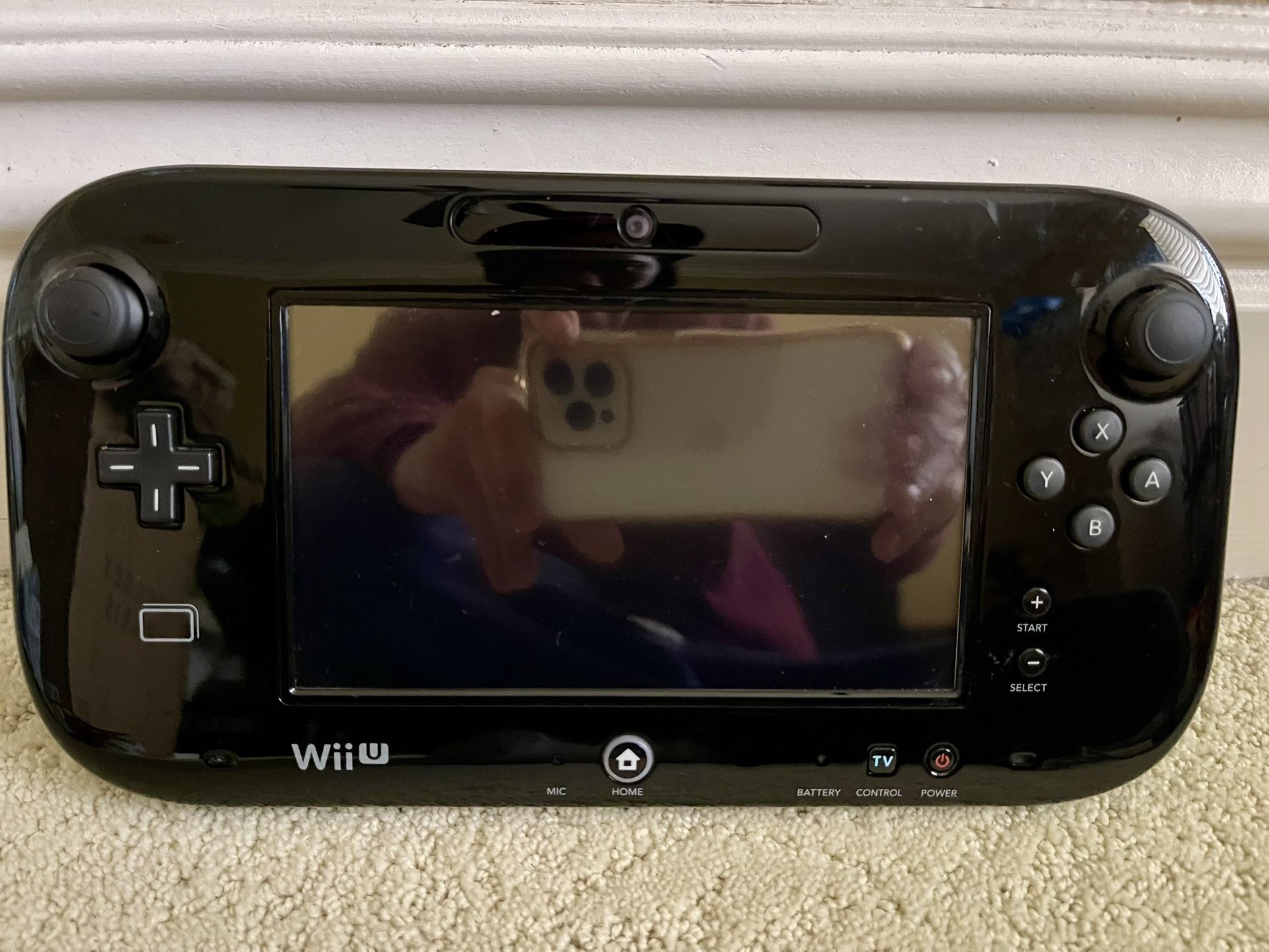 Nintendo Wii U Gamepad Controller Only WUP-010 (USA) Black "Clean"