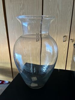 Large Clear Glass Vase