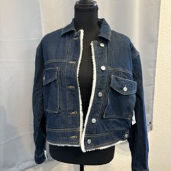 RSQ - Tillys Women's Denim Fur Jacket 