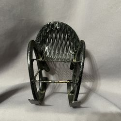 Western Metal Rocking Chair Made from Horseshoes