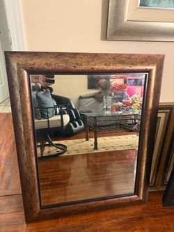 Large Wall Mirror with Bronze Frame size 36 x 29”