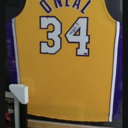 Signed Shaq Jersey & Shoe