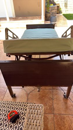 Semi-electric hospital bed w/mattress