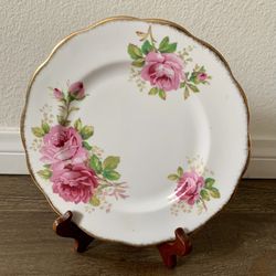 Royal Albert Bone China American Beauty 7 1/8" Dessert Pie Plate