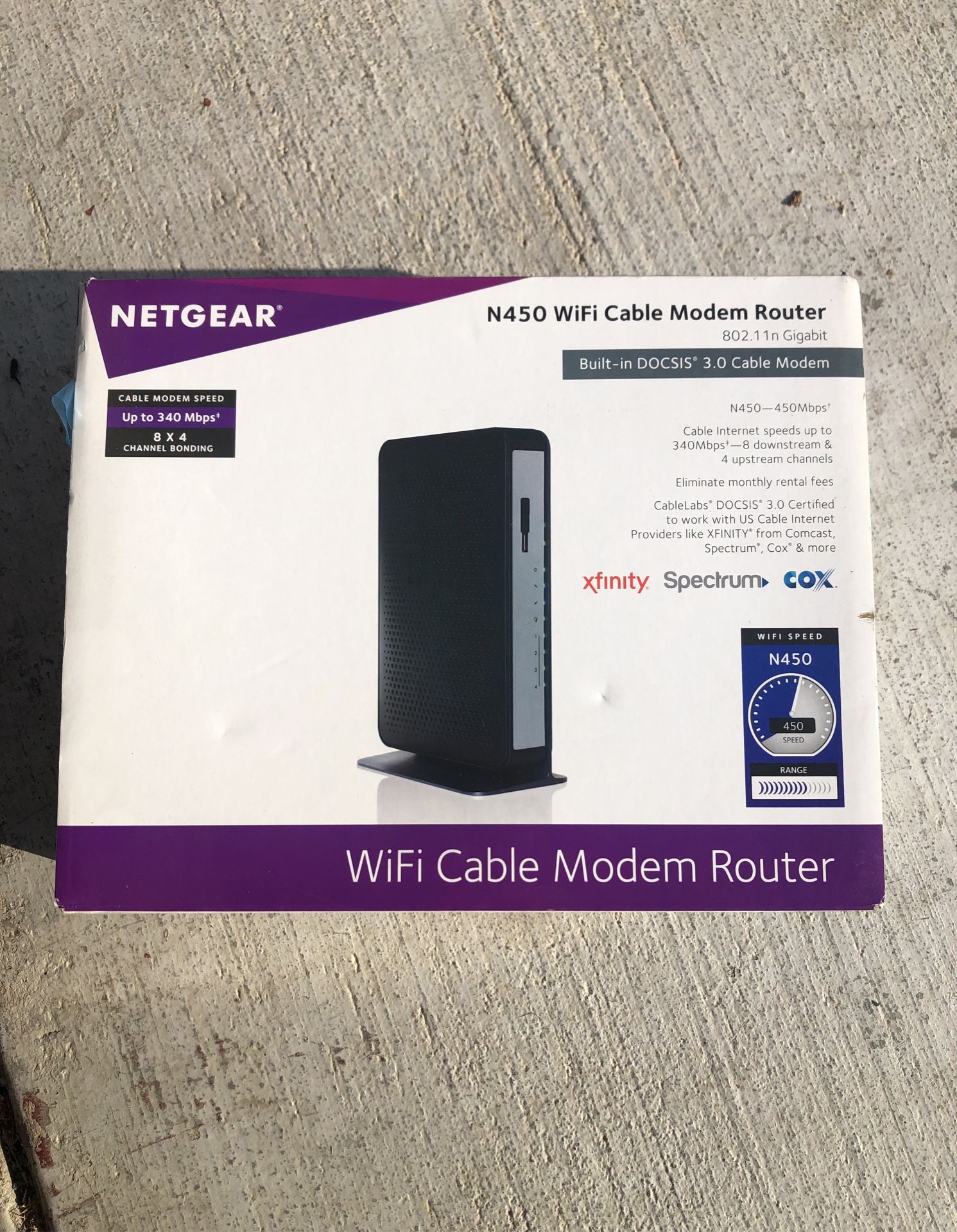 Netgear N450 340 Mbps 4-Port 10/100 Wireless N Router (N450-100NAS)