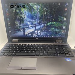 i5 ..i5…i5…HP   PROBOOK # 6570  B…. HDMI PORT…CD/ PLAYER…640 GB  HHD...8.0  GB   RAM . READY FOR CLASSES ON LINE OR WORK FROM HOME