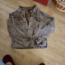 BDG Leopard Jean Jacket- Urban Outfitters