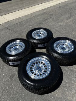 KMC KM552 IMS 6x5.5 17" Machined Wheels With New 33” Advanta ATX 850 All-Terrain Tires