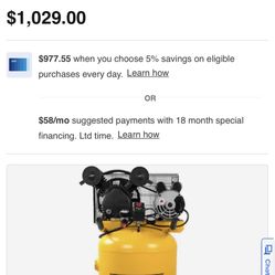 Dewalt  Compressor New 