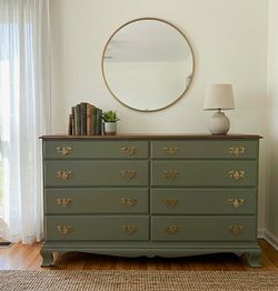 Refinished vintage French provincial solid wood dresser
