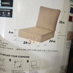 4 Packs Of Deep Seat Chair Cushions 