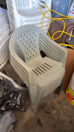 Plastic outdoor chairs-$2 per chair