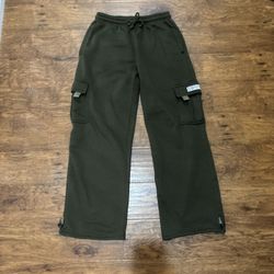 Men's/Womens Cargo Sweatpants Joggers Loose Fit Open Bottoms