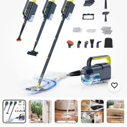 LABIGO 10-in-1 Steam Mop Detachable Handheld Steamer, 350ml, 10s Heat