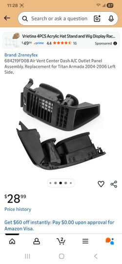 684219FD0B Air Vent Center Dash A/C Outlet Panel Assembly, Replacement for Titan Armada 2004-2006 

COMES WITH THE LEFT AND RIGGT SIDE